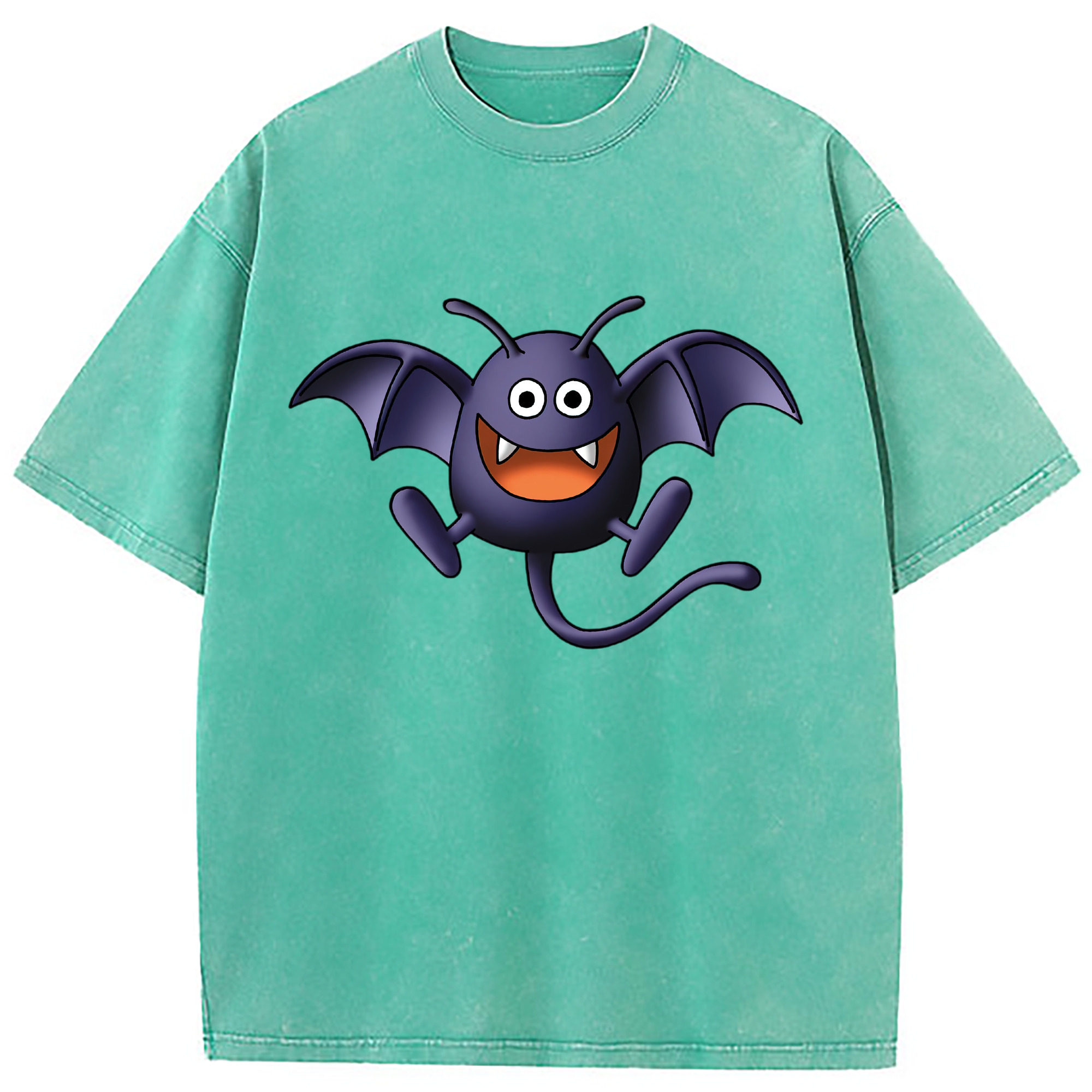 （画像用） ドラゴンクエスト Doragon Kuesuto Dragon Quest 綿100% ヴィンテージ風 半袖Tシャツ（フロントプリント）